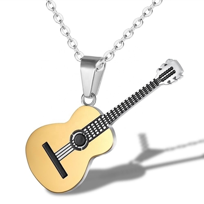 Personalized Stainless Steel Guitar Pendants 2020 Fashion Silver Plated Occasion Gift