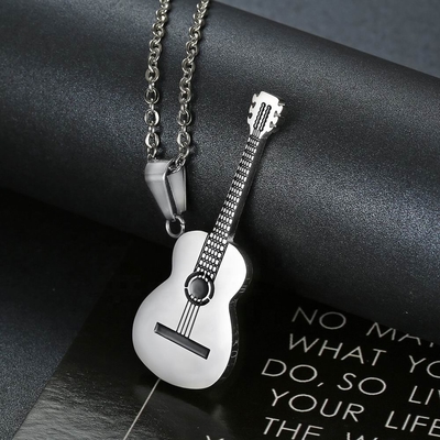 Personalized Stainless Steel Guitar Pendants 2020 Fashion Silver Plated Occasion Gift