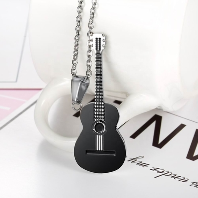 Personalized Stainless Steel Guitar Pendants 2020 Fashion Silver Plated Occasion Gift