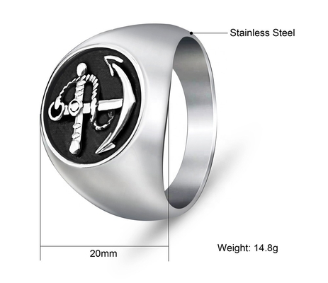 Jewelry Type Pendants or Charms European Ancient Stainless Steel Ring for Men 2020
