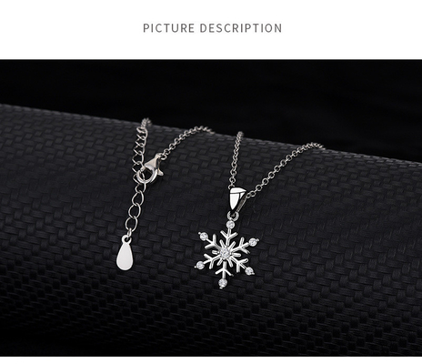 Wedding/Gift S925 Sterling Silver Snowflake Stud Earrings Necklace Set for Retro Look