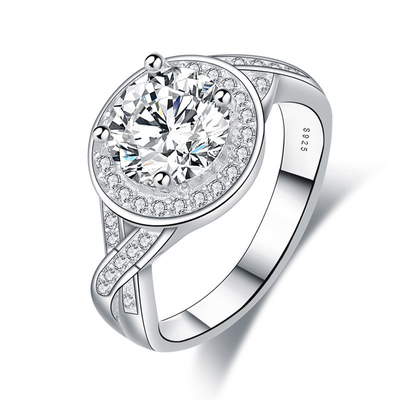 Elegant Letter Zircon S925 Sterling Silver Ring with Eight Hearts Eight Arrows Design