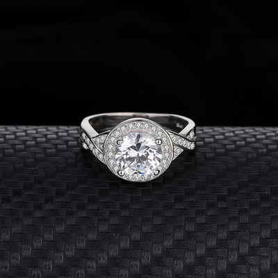 Elegant Letter Zircon S925 Sterling Silver Ring with Eight Hearts Eight Arrows Design