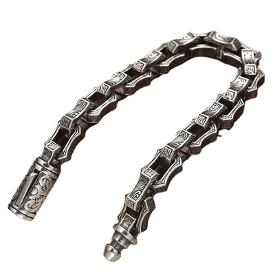 Gift-Worthy 925 Sterling Silver Male Coarse Domenical with Water Ripple Irregular Design