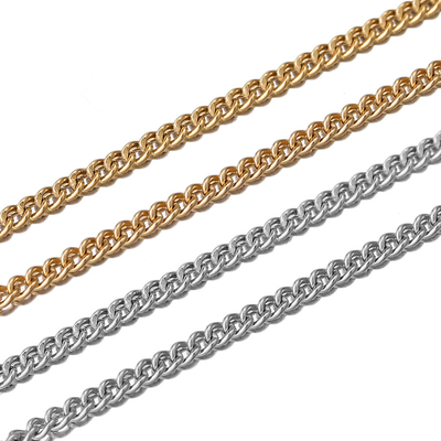 Customizable Stainless Steel Curb Chains for DIY Bracelet Necklace Decoration