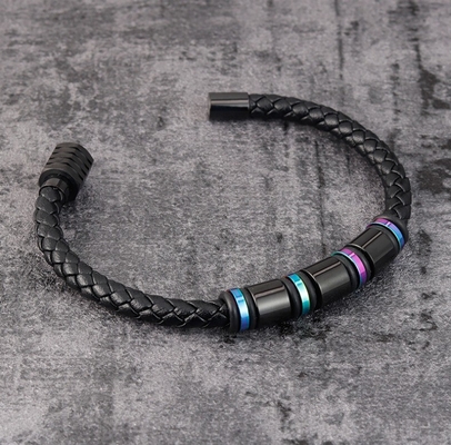 Multi-layered Weave Leather Bracelet for European Customers Customized and Fashionable