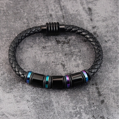 Multi-layered Weave Leather Bracelet for European Customers Customized and Fashionable