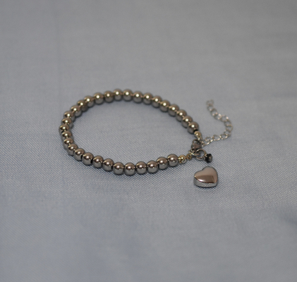 OEM/ODM Smooth Heart-Shaped Ashes Perfume Bottle Memorial Stainless Steel Women's Bracelet