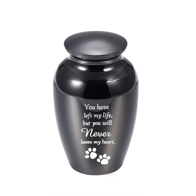 70x45mm Cremation Urn Jar with Engraved Dog Paw Design Made of Durable Aluminum Alloy
