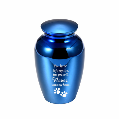 70x45mm Cremation Urn Jar with Engraved Dog Paw Design Made of Durable Aluminum Alloy
