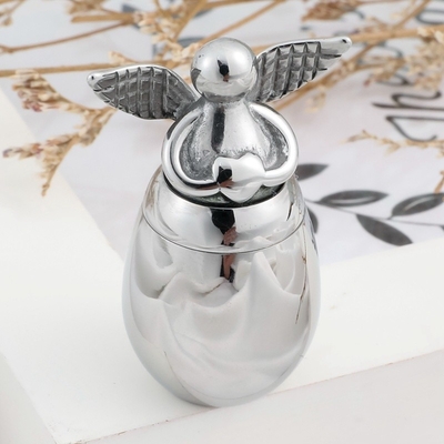 Pet Caskets Urns Angel Base Egg Shape Cremation Memorial Ashes Urn Keepsake Pendant