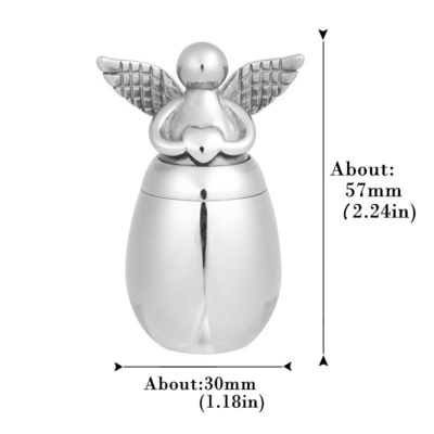 Pet Caskets Urns Angel Base Egg Shape Cremation Memorial Ashes Urn Keepsake Pendant