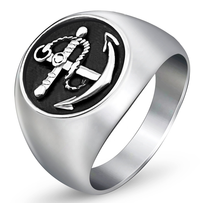 Jewelry Type Pendants or Charms European Ancient Stainless Steel Ring for Men 2020