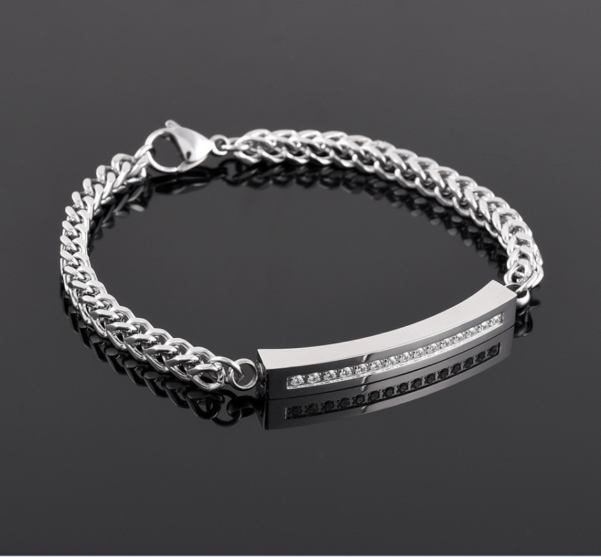 Nice CZ Stone Crystal Memorial Ashes Urn Bracelet Keepsake Cremation Bangle Gift Occasion