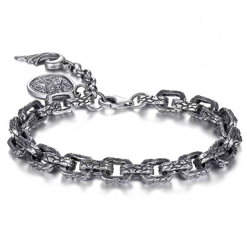 Jewelry Main Material S925 Sterling Silver Personality Retro Imperious Crack Bracelet