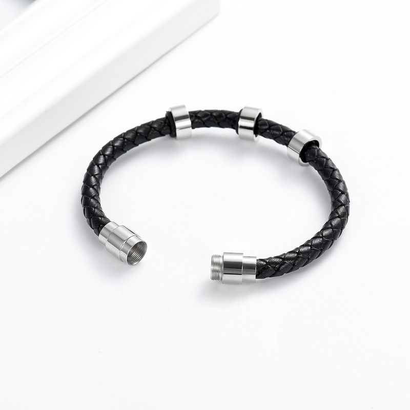 Bracelets for Ashes Unisex Urn Bracelet Genuine Leather Ashes Memorial Keepsake Jewelry