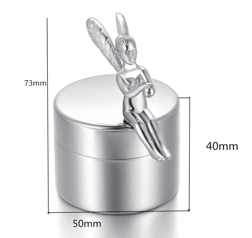 Stainless Steel Angel Cremation Urn Unique Design for Memorial Jewelry Engravable